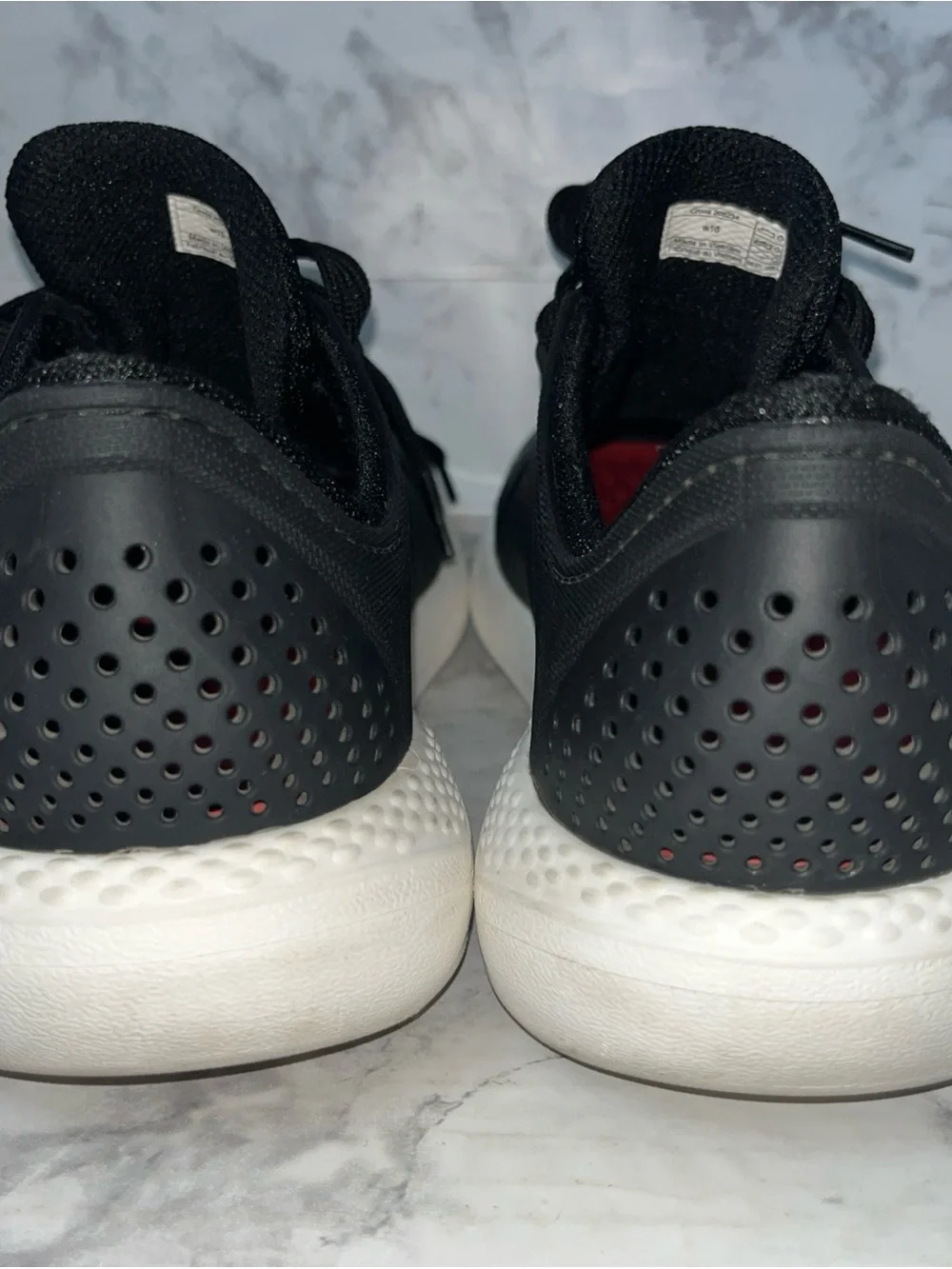 Crocs  Size W 10 LiteRide Pacer Black Rubber Mesh Lace Up Shoes Sneakers 205234